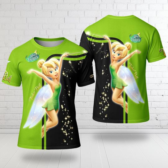 We Are Never Too Old 3D Printed Shirt, Tinker Bell Love Fairy Princess 3D Shirt