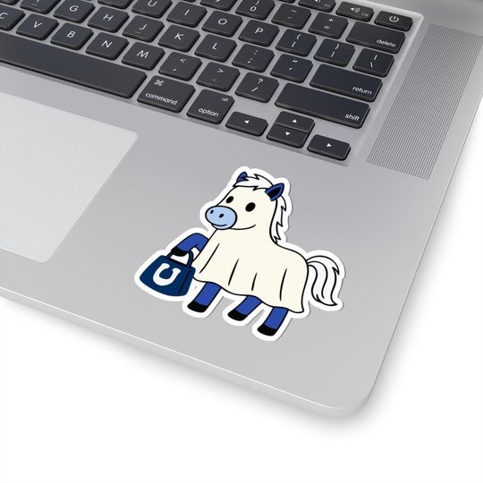 Discover Halloween Ghost Sticker, Indianapolis Football Sticker, Colts Football Sticker, football Fan Sticker, Go Colts Go Sticker, Game Day Sticker