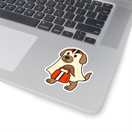 Discover Halloween Ghost Sticker, Cleveland Football Sticker, Browns Football Sticker, football Fan Sticker, Dawg Pound Sticker, Game Day Sticker