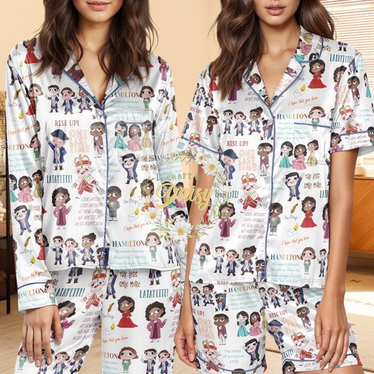 Discover Hamilton Musical Pajamas Set, American Musical Pjset, Broadway Musical Pajamas, Rise Up Pyjamas, Hamilton Musical, Alexander Hamilton