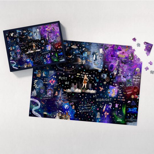 Discover Midnight Era Music Puzzle: Lyrics & Easter Eggs (500/1000 Piece Jigsaw)