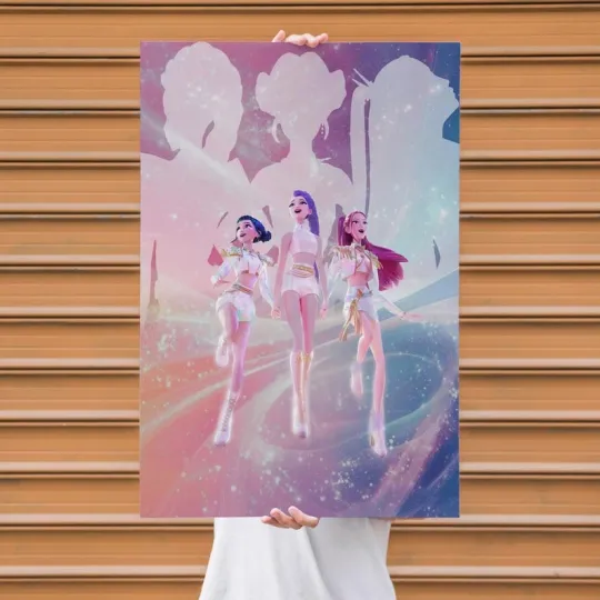 Discover Kpop Demon-Hunter Poster Unframed, Korean Idol Group Wall Art Print, Anime Style