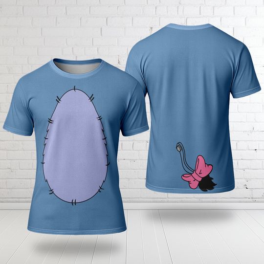 Funny Eeyore Donkey 3D Costume Shirt, Halloween Costume For Family Group T Shirt