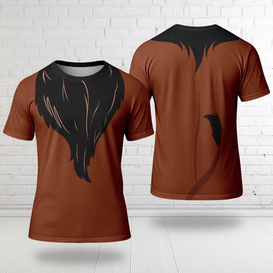 Lion 3D Costume Shirt, Lion Scar Cosplay Matching T-Shirt, Animal Kingdom Shirt