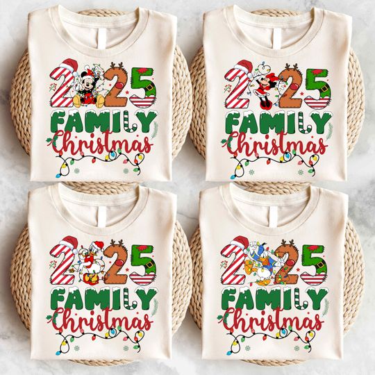 Discover Disney Christmas Matching Shirt, Mickey And Friends Holiday T-Shirt, Family Xmas Sweatshirt, Disneyland Trip Shirt, Cute Disney Holiday Tees