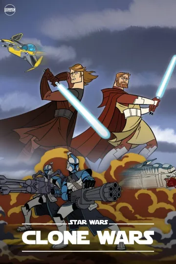 2003 Star Wars Clone Wars Movie Poster – Anakin, Obi-Wan, Asajj Ventress