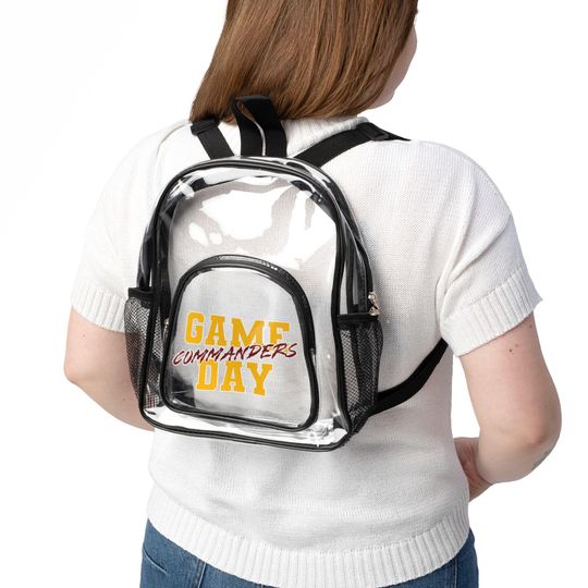 GAME DAY Washington Football Team Commanders Clear Backpack, Game Day Bag, Clear Sport Bag