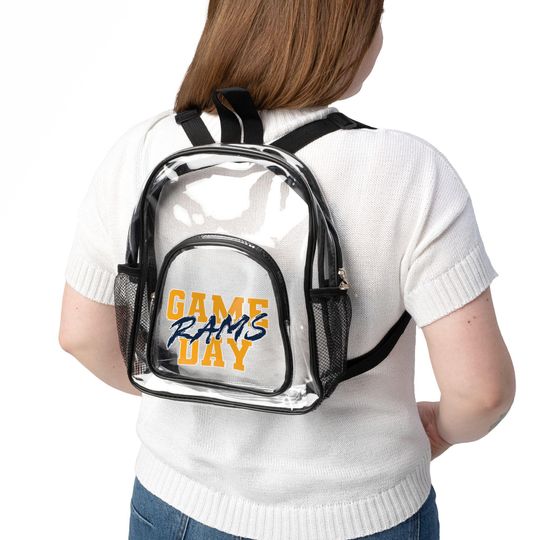 Discover GAME DAY Los Angeles Football Team Rams Clear Backpack, Game Day Bag, Clear Sport Bag