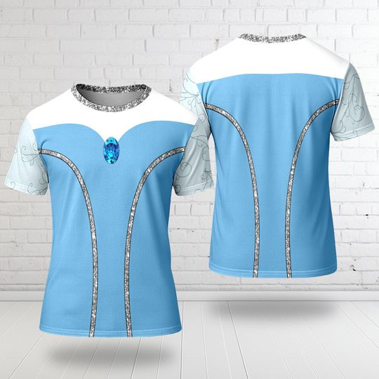 Discover Cinde Glass Slipper Costume T-Shirt, Princess Cinde Cosplay Costume Shirt, Cinde Cosplay Tee, Halloween All Over Print Shirt