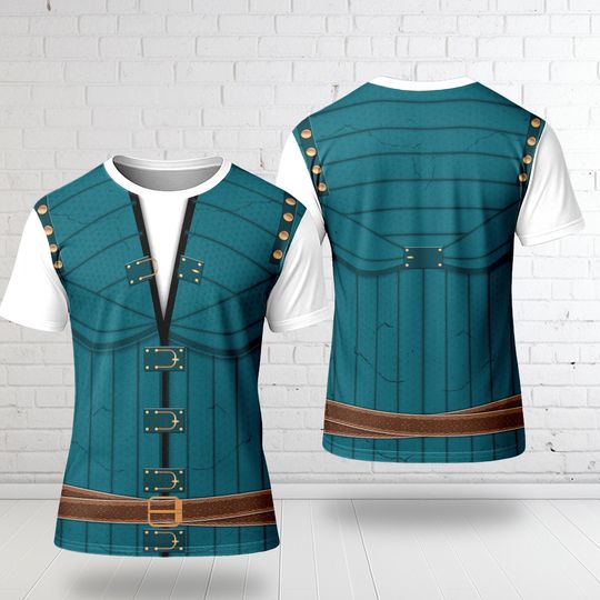 Discover Snuggly Duckling Hero Cosplay Costume Shirt, Wanted Thief Prince Cosplay Halloween 3D Full Printed Shirt, Swashbuckling Hero Outfit