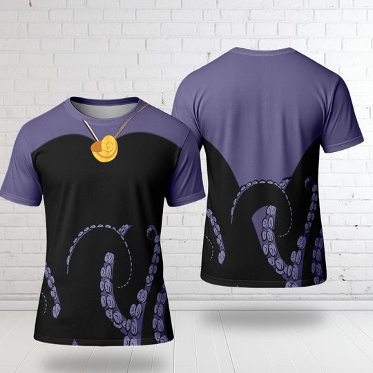 Discover Purple Octopus The Sea Witch Inspired 3D Shirt, Villain Octopus Women Costume Cosplay