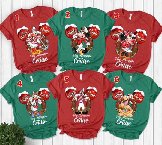 Discover Disney Very Merry Time Cruises Shirt, Disney Cruise Family Christmas Shirt, All Characters Xmas Tee, Mickey and Friends Cruise Shirt