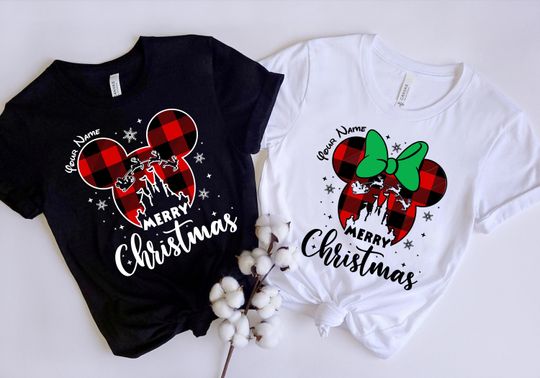 Discover Disney Merry Christmas Shirt, Disney Christmas Tee, Mickey Mouse Merry Christmas Shirt, Disneyland Xmas Holiday T-Shirt,Custom Christmas Tee
