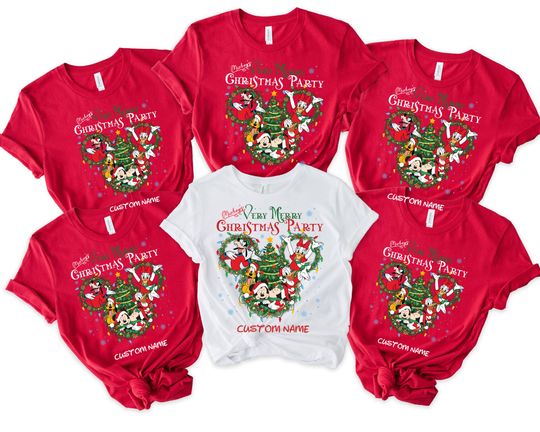 Discover Custom Disney Christmas Shirt, Mickey's Very Merry Christmas Sweatshirt, Christmas Family Shirts, Christmas Party Shirt, Disney Holiday Tee