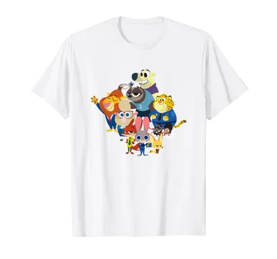 Discover Zootopia Group Shot Portrait T-Shirt