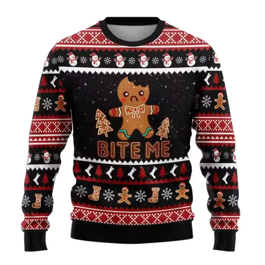Cartoon Dog Cat Santa Claus Ugly Sweater Long Sleeve Halloween Christmas 3D Ugly Sweatshirt