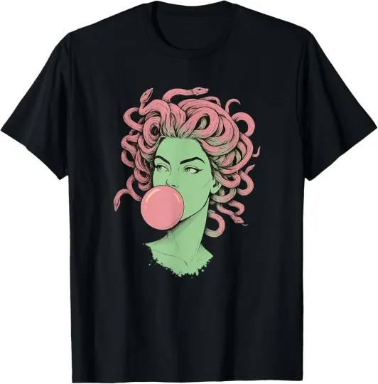 Discover Medusa Bubblegum Mythological Snake Hair Goddess T-Shirt