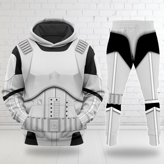 Discover Stormtroopers Cosplay Costume T-Shirt, Hoodie Tracksuit, Starwars Galaxy Edge's Halloween Costume Sweatshirt, Star Wars Costume Shirt