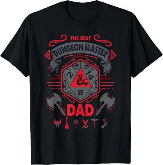 Discover Dungeons & Dragons The Best Dungeon Master Dad Die Logo T-Shirt