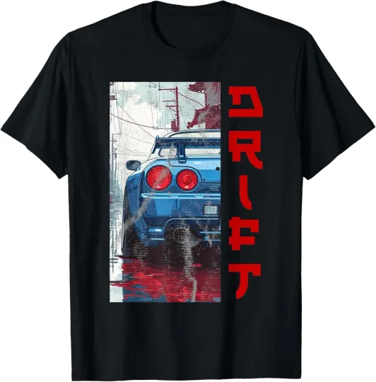 Discover Distress JDM Drift Race Car Japanese Domestic Market Gift T-Shirt