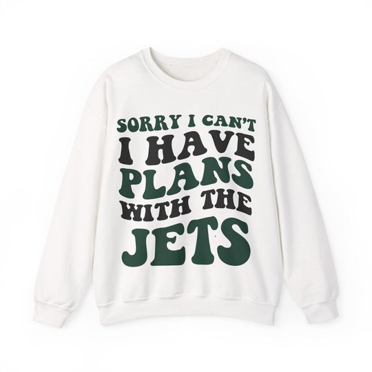 Discover Sorry I Can't I Have Plans With New York Football Sweatshirt, Green and White Fan Pullover, Gang Green Game Day