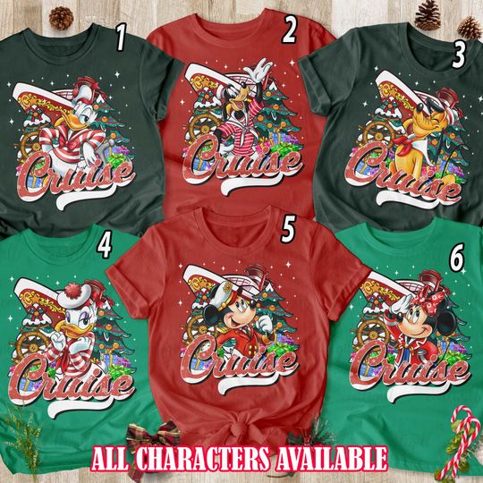 Discover Mickey And Friends Christmas Cruise Shirt, Disney Family Cruise Shirt, Xmas Mickey Cruise Crew 2025 Shirt, WDW Family Trip Matching, BYA139