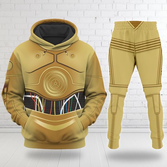 Discover C3-PO Cosplay Costume Shirt, Star Wars C3PO Hoodie Sweatshirt, Tracksuit 3D All Over Printed T-Shirt, Starwars Warrior Inspired Outfit