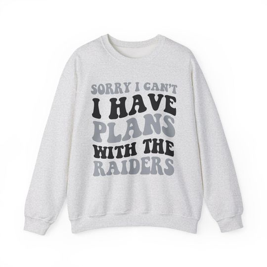 Discover Sorry I Can't I Have Plans With Las Vegas Football Sweatshirt, Silver and Black Fan Pullover, Black Hole Game Day