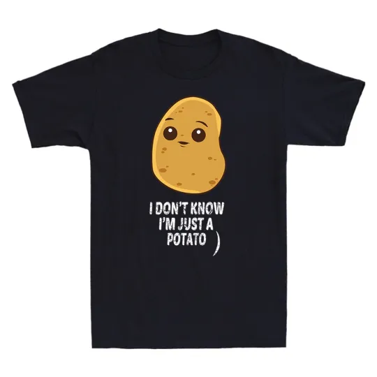 Discover Potatoes I Don't Know I'm Just a Potato Food Vegetable Funny Meme Men's T-Shirt