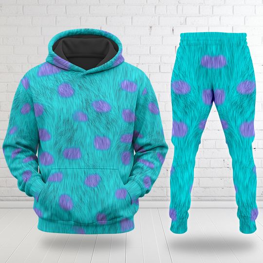 Monsters Inc Costume Shirt, James P. Sullivan Cosplay Costume Hoodie