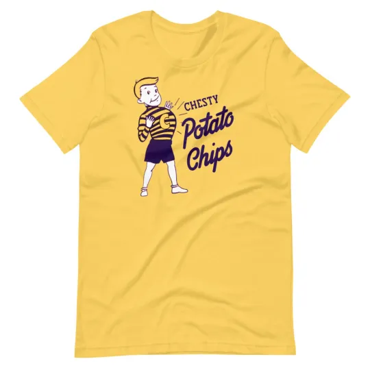 Cheesy Potato Chips Graphic T-Shirt Short Sleeve Unisex Tee