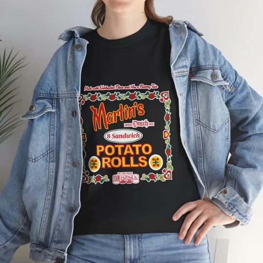 Martin's Famous Potato Rolls T-shirt, Retro Vintage Unisex Heavy