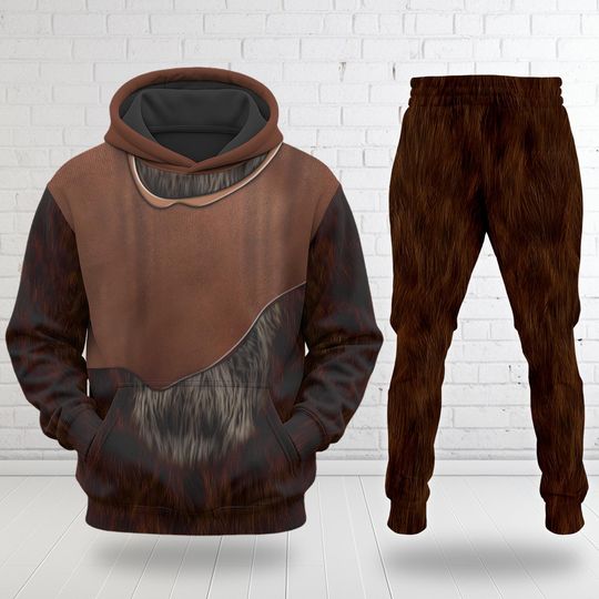 Discover Ewok 3D Halloween Costume Hoodie, Star Wars 3D Cosplay Costume Hoodie