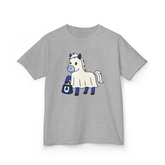 Discover Halloween Ghost T-Shirt, Kids Indianapolis football shirt, Indianapolis Game Day, Blue White Football shirt, Indianapolis Fan Youth Shirt