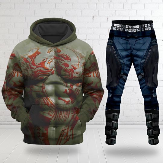 Discover Guardian Of The Galaxy Costume 3D Hoodie, Drax 3D Cosplay Costume Sweatshirt, Halloween Cosplay Outfit, Halloween All Over Print Clothing