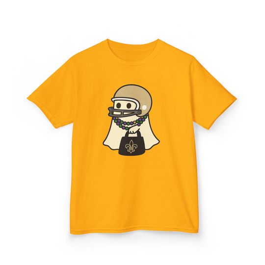 Discover Halloween Ghost T-Shirt, New Orleans football shirt for kids, New Orleans Game Day, Black and Gold Football shirt, New Orleans Youth Shirt