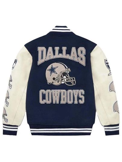 Discover OVO x football Dallas Cowboys Varsity Jacket: Wool & Leather