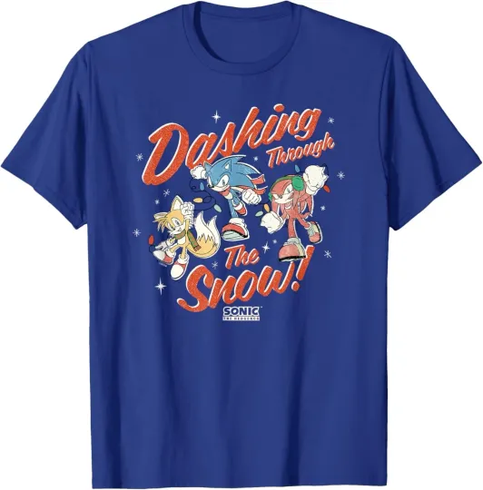 Sonic The Hedgehog Christmas Dashing Through The Snow! T-Shirt