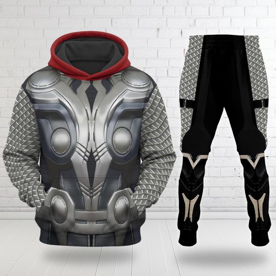 Discover Thor Asgard Costume 3D Hoodie, Thunder Lord Cosplay Costume Sweatshirt, Hero Movie Costume 3D Sweatshirt , Super Hero All Over Print Outfit