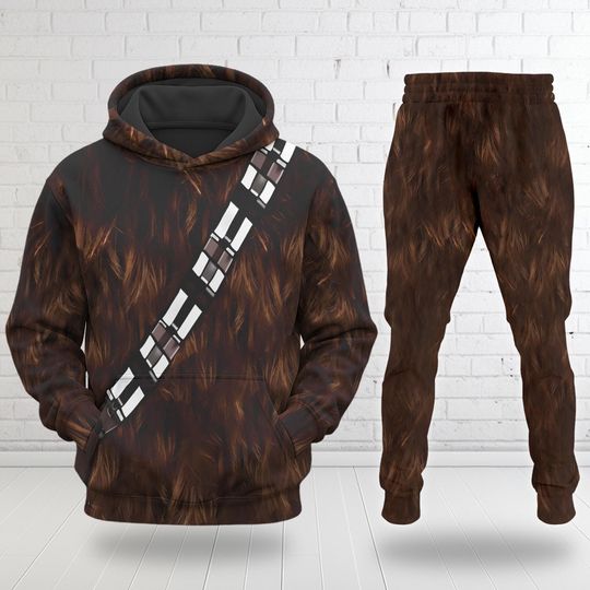 Discover Chewbacca Costume 3D Hoodie, Star Wars Cosplay Costume Sweatshirt, Movie Character Costume 3D Sweatshirt, Chewbacca All Over Print Outfit