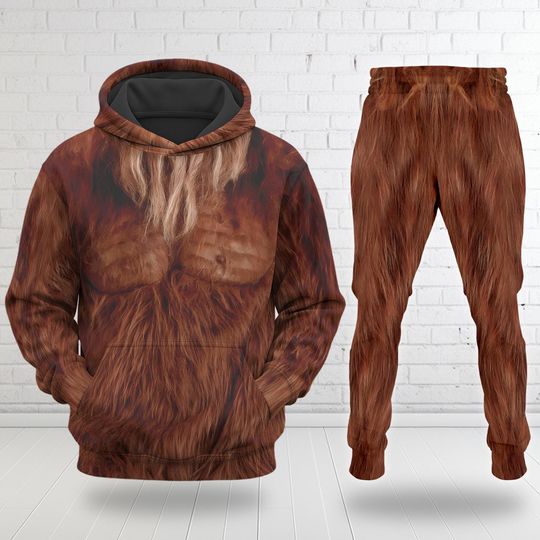 Bigfoot Monster Costume Hoodie, Bigfoot Character Cosplay Costume Hoodie