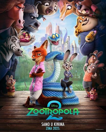 Disney Zootopia 2 Zootropola Movie Poster Winter 2025 Animated Film Print