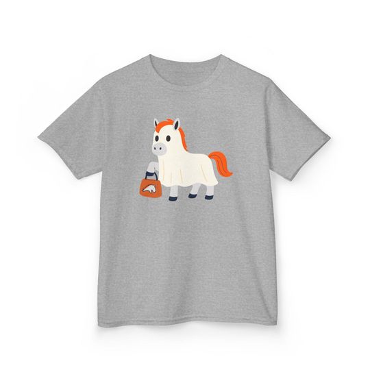Discover Halloween Ghost T-Shirt, Denver football shirt for kids, Denver Game Day, Orange and Blue Football shirt, Denver Fan Youth Shirt