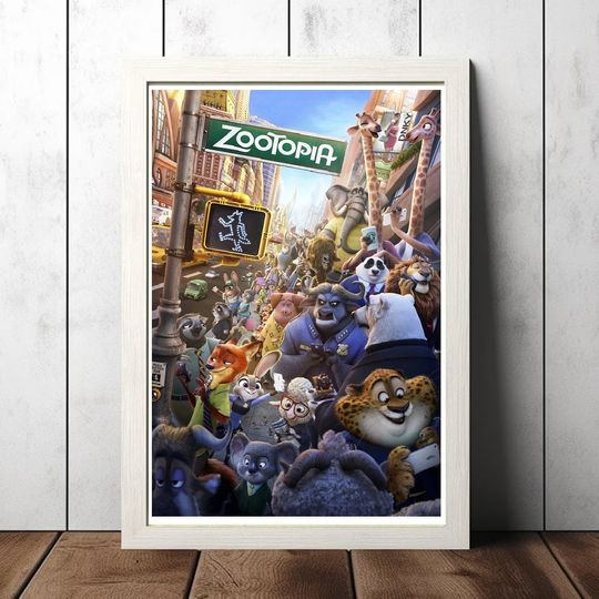 Discover Zootopia (2016) Movie Film Poster, Canvas Poster Printing Classic Movie Wall Art for Room Decor Unique Gift Idea