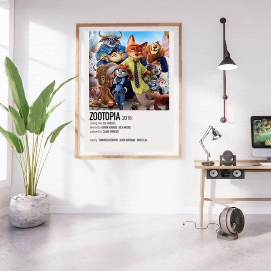 Discover Zootopia Retro Movie Poster Print | Retro Vintage Wall Art | Digital Movie Poster | Printable Wall Art |Digital Wall Art