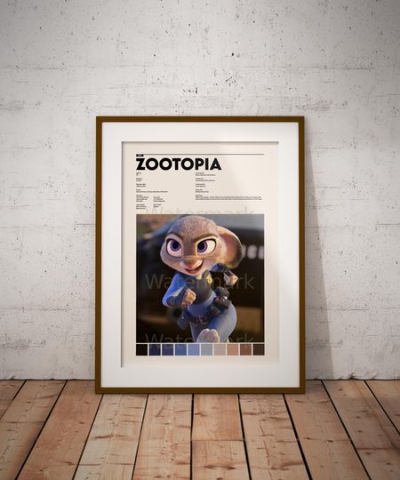 Discover Zootopia Poster | Wall Art Print | Vintage Art Print | Custom Movie Poster | Digital Wall Art | Home Dcor | Printable