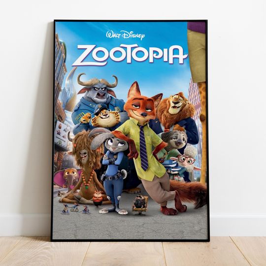 Zootopia Poster | Nick Wilde Wall Decor | Rolled Canvas Print | Gift Movie Poster