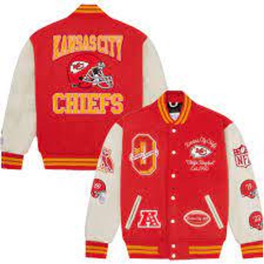 Kansas City Football Chiiefs Baseball Jacket, (Not Leather)