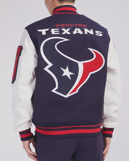 Houston Football Texans Baseball Jacket, (Not Leather)