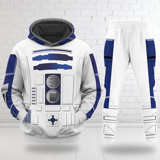 R2 D2 Costume T-Shirt, Tracksuit 3D Printed Sweatshirt, Star Wars Inspired Cosplay Shirt